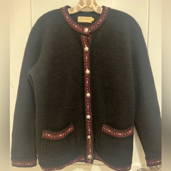 Vintage L.L. Bean Cardigan Jacket - Picture 1 of 4